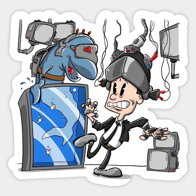 Cyber Johnny Sticker by natebramble